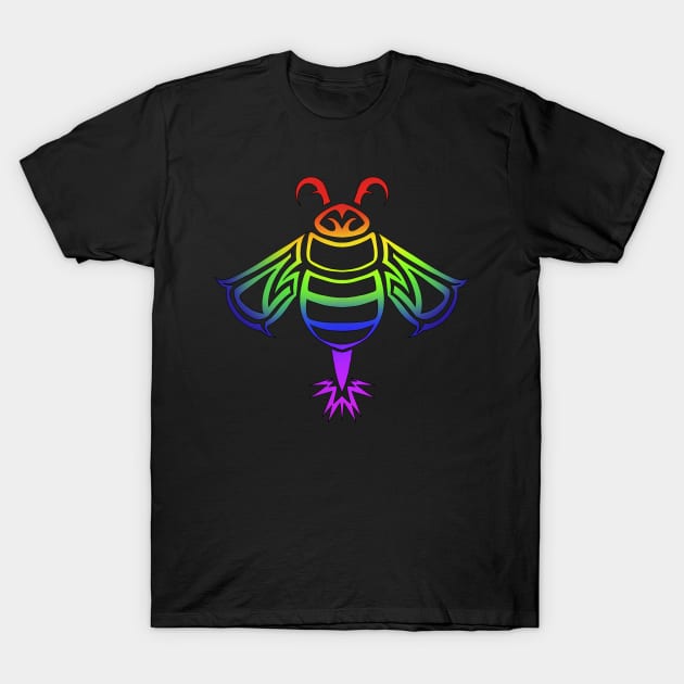 Rainbow Bee T-Shirt by shaygoyle